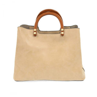 Angie Vintage Satchel with Wood Handle - Joy Susan