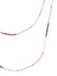 Multi Color Seed Beads Necklace - Tan Glitter