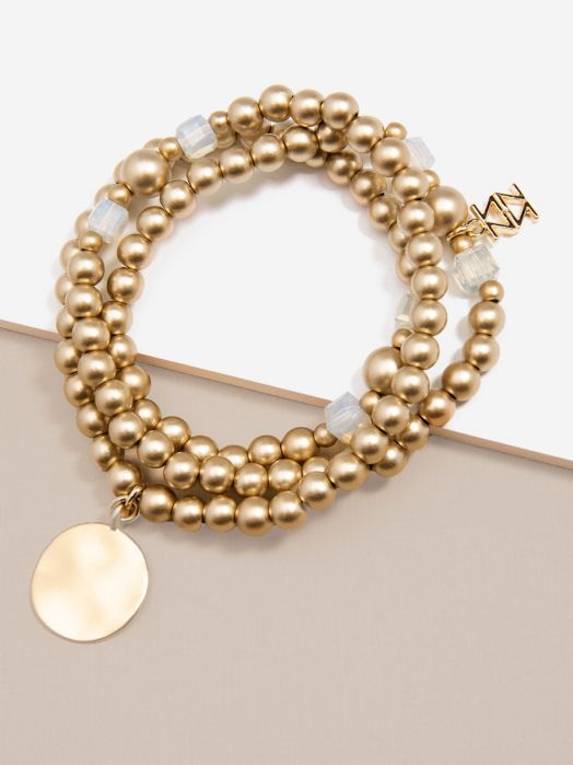 New From ZENZII!! Matte Metallic Beaded Wrap Bracelet Jewelry